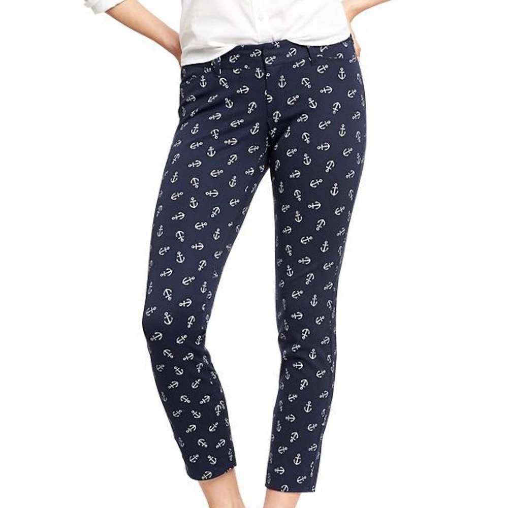 *LAST CHANCE* Old Navy Diva Skinny Ankle Anchor Print Pants